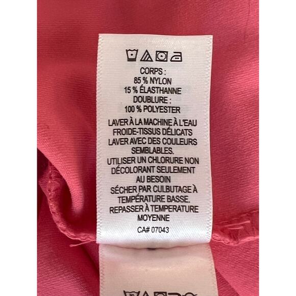 Cynthia Rowley Pink Sleeveless Back Zipper Bodycon Vneck Stretch Mini Dress M - Picture 8 of 10